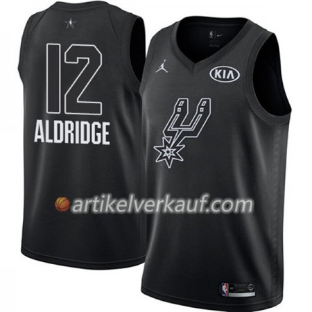NBA San Antonio Spurs Trikot LaMarcus Aldridge 12 2018 All-Star Jordan Brand Schwarz Swingman - Herren